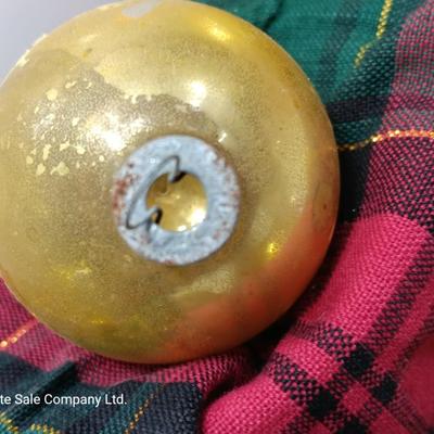 yellow glass Shiny Brite & Western Germany Glass Christmas ornaments