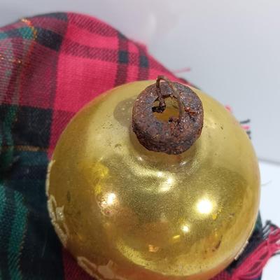 yellow glass Shiny Brite & Western Germany Glass Christmas ornaments