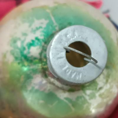 Four vintage multi- colored Christmas ornaments Shiny Brite