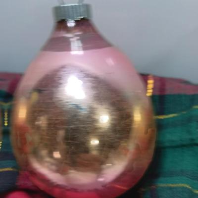 Four vintage multi- colored Christmas ornaments Shiny Brite