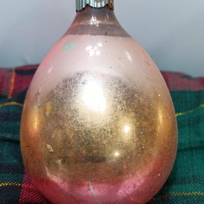 Four vintage multi- colored Christmas ornaments Shiny Brite