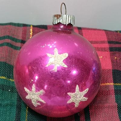 Three Vintage Shiny Brite Ornaments with Stars and Planets