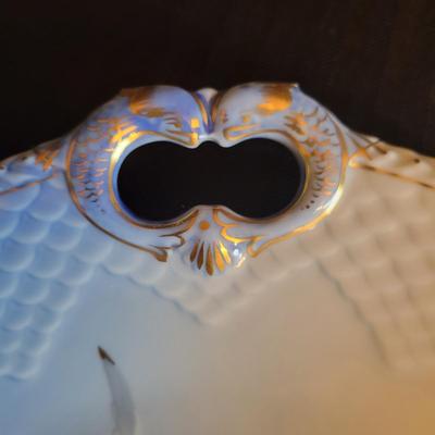 Bing & Grondahl Gold Rim Handled Porcelain Plate with Seagulls (DR-DW)