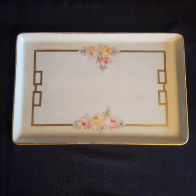 Decorative Antique Limoges Tray and Candleholders (DR-DW)
