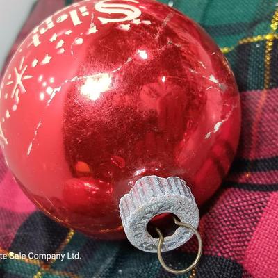 Four Vintage Christmas ornaments - Shiny Brite Silent night and others