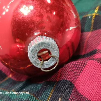 Four Vintage Christmas ornaments - Shiny Brite Silent night and others