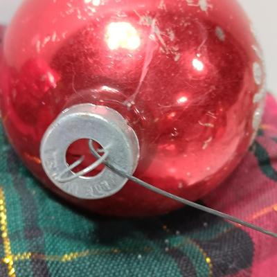 Four Vintage Christmas ornaments - Shiny Brite Silent night and others