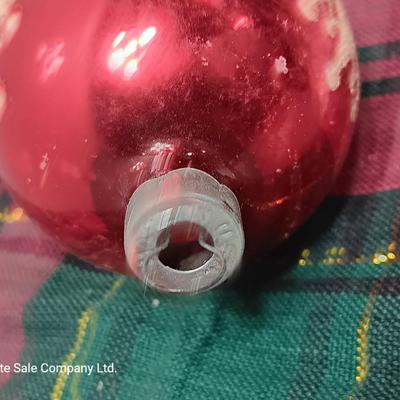 Four Vintage Christmas ornaments - Shiny Brite Silent night and others