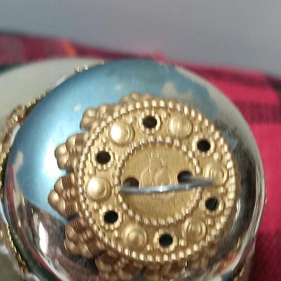 Three vintage KREBS bell ornaments