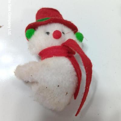 Three plush clip-on Christmas Decorations