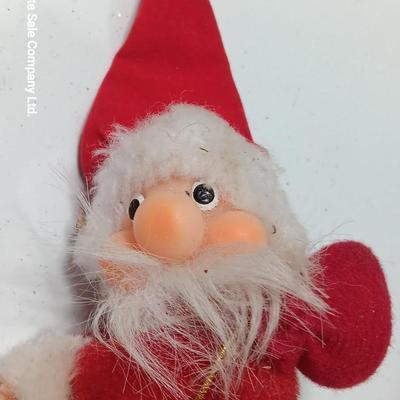 Three plush clip-on Christmas Decorations