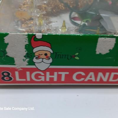 Vintage Christmas Trim single flashing 18 light candle tree topper - OPENED FOR PHOTOS
