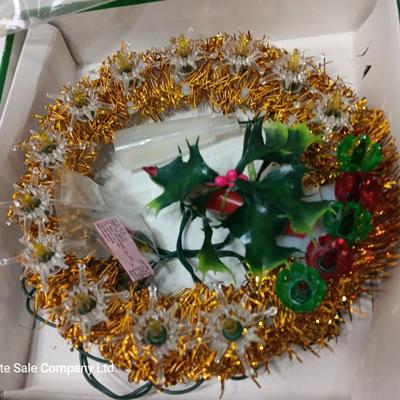Vintage Christmas Trim single flashing 18 light candle tree topper - OPENED FOR PHOTOS
