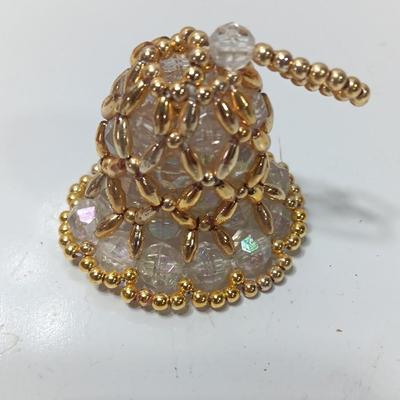 Vintage handmade beaded bell ornaments