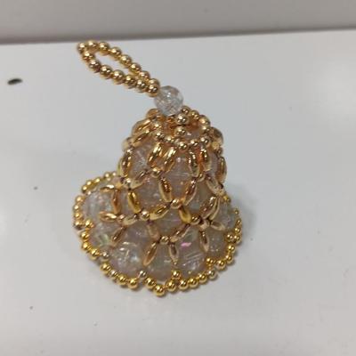 Vintage handmade beaded bell ornaments