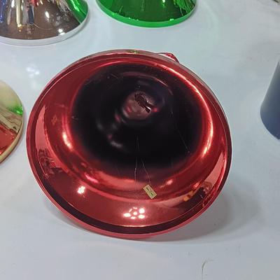 Collection of plastic Colored bells for decorations