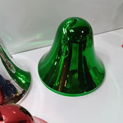 Collection of plastic Colored bells for decorations