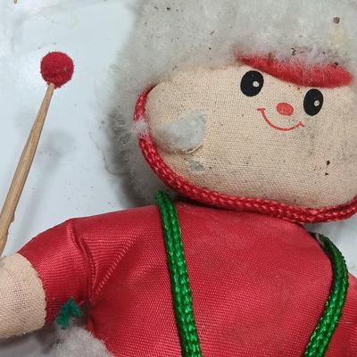 Vintage cloth fabric and felt Christmas Ornaments