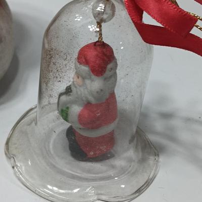 Vintage Christmas Decor - Snowmen candle holders and bells