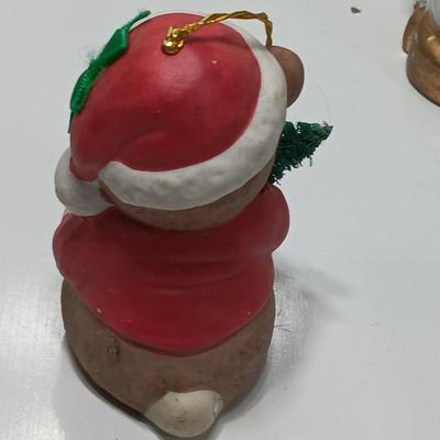 Vintage Christmas Decor - Snowmen candle holders and bells