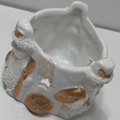 Vintage Christmas Decor - Snowmen candle holders and bells