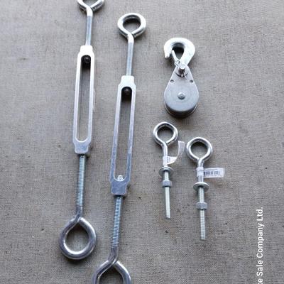 Stainless steel turnbuckles and some hooks