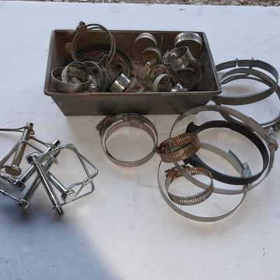 Wide variety of hose clamps in neat metal box