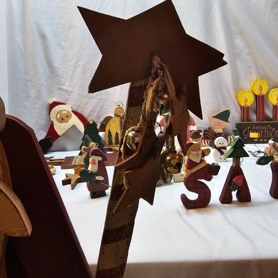 Miscellaneous Wood Christmas Cutouts, Yard Stakes, Table Sitters & More  (S1-JS)