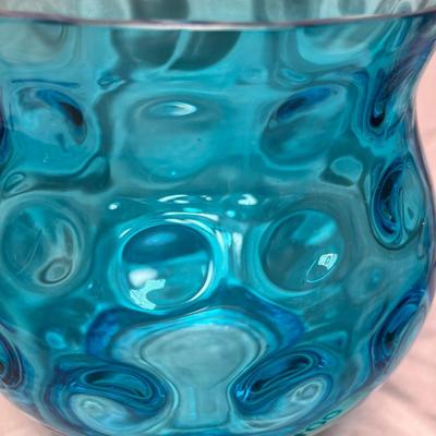 Blue Coin Spot Vase