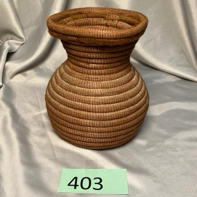 Rope basketweave vase