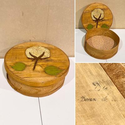 Pair (2) ~ Wood Lidded Cheese Boxes