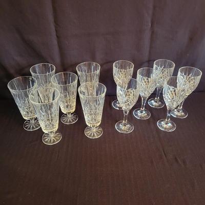 Twelve Crystal Water and Wine Glasses (DR-DW)