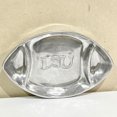 LSU ~ Pewter Football Divided Dish