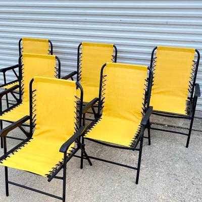 Suspension Outdoor Folding Chairs ~ Set Of Six (6)