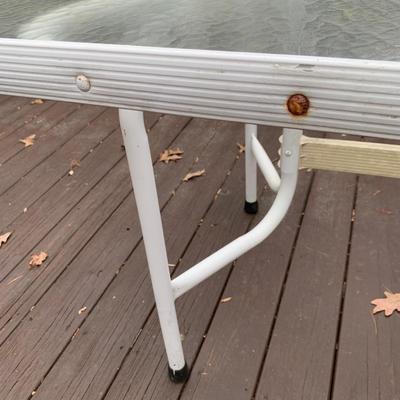 Glass Top Metal Patio Table (BP-HS)