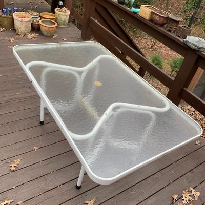 Glass Top Metal Patio Table (BP-HS)