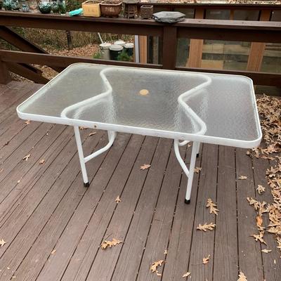 Glass Top Metal Patio Table (BP-HS)