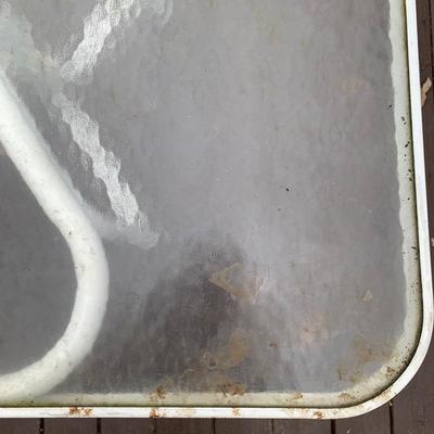 Glass Top Metal Patio Table (BP-HS)