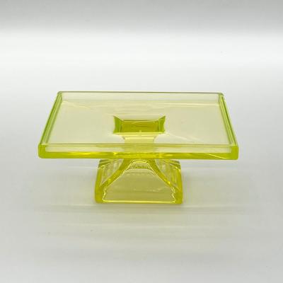 CLARKS ~ Yellow Vaseline Teaberry Gum Stand Tray