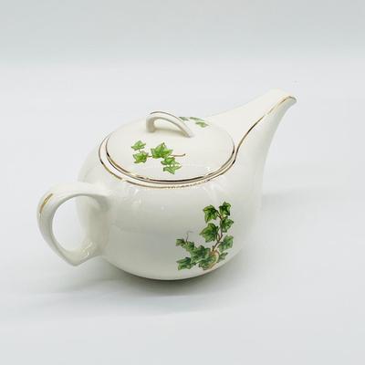 Ivy Lidded Teapot With Gold Trim