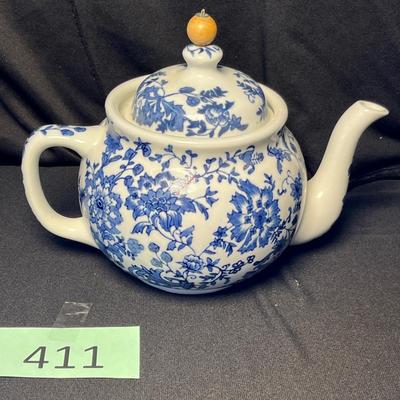 Blue and white teapot