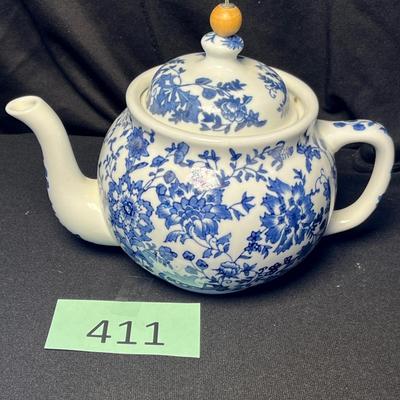 Blue and white teapot