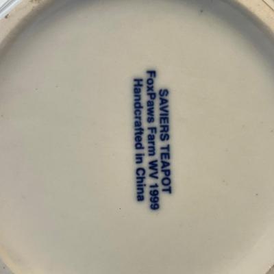 Blue and white teapot