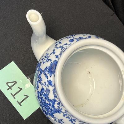 Blue and white teapot