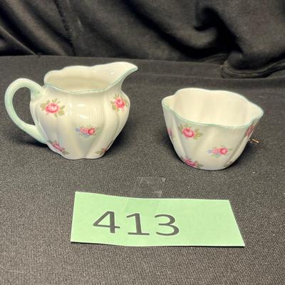 Shelley Demitasse Cream & Sugar