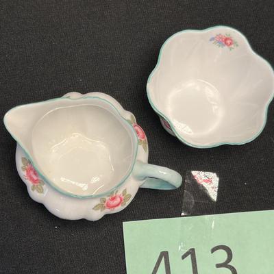 Shelley Demitasse Cream & Sugar