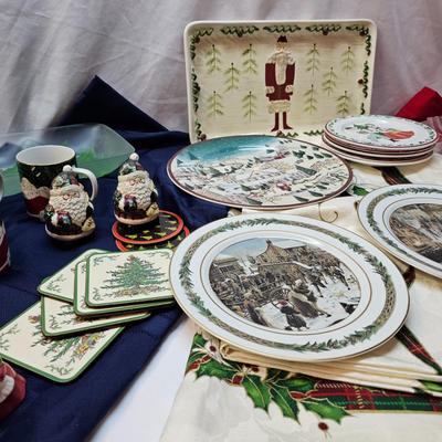 Christmas Serving Plates, Tablecloths  & More  (S1-JS)