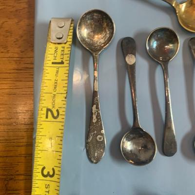 Large Travel Spoon / Miniature Spoon Sterling Silver Lot