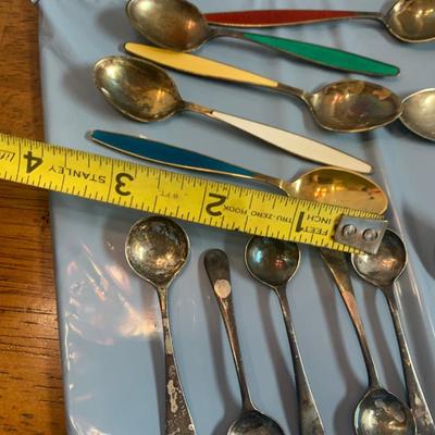 Large Travel Spoon / Miniature Spoon Sterling Silver Lot