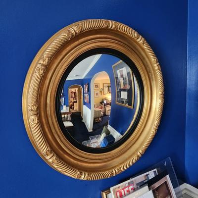 Vintage Nautical Rondel Convex Mirror Carvers' Guild 26
